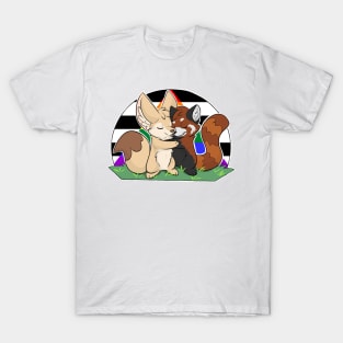 Straight Ally - Fennec Fox + Red Panda Hug T-Shirt